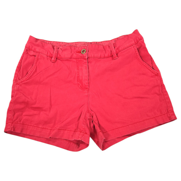 Land N Sea Women Size 2 Red Chino Shorts Nautical Sailor Beachy Classic Coastal - Picture 1 of 6